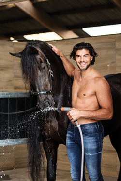 Canvasdoek november Horse and Hunk kalender 2021