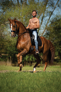 Canvasdoek mei Horse and Hunk kalender 2023